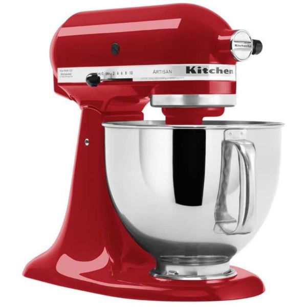Imagen de Batidora Artisan Kitchen Aid KSM150PSER 5-Q 10V Roja Reclinable 