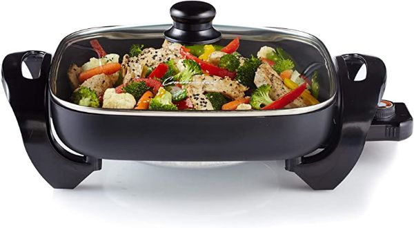 Imagen de Sartén Eléctrico Continental CE23771CR, Tapa Vidrio Antiadherente 15"