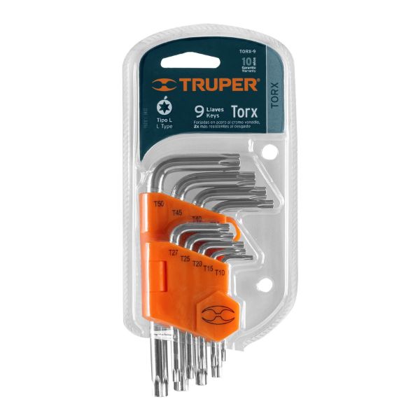 Imagen de JUEGO LLAVES TORX-9 TRUPER / (15554) 2400734