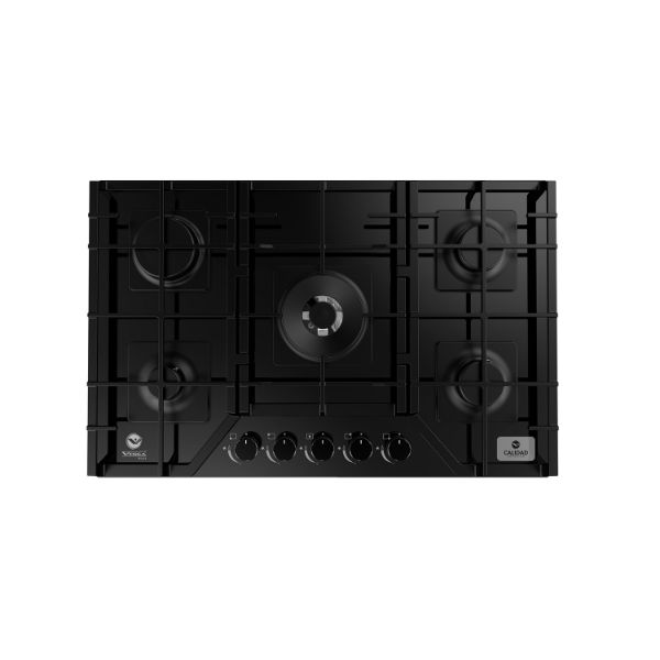 Imagen de Plantilla de Gas Vidrio Empotrable 5 Quemadores VEGGA PGV-5QE + Plus