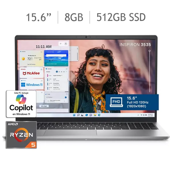 Imagen de Computadora Port DELL INSPIRON 3535 R5-7320U 8G 512SD 