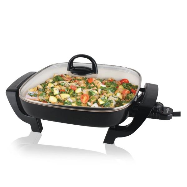 Imagen de Sartén 12" Cerámica Premium PES1209C Tapa Vidrio